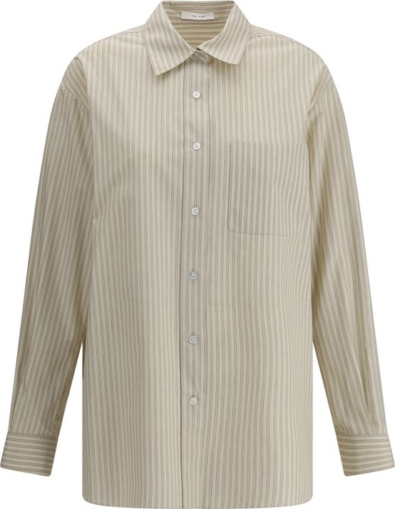 The Row Nesson Striped Button-Up Shirt