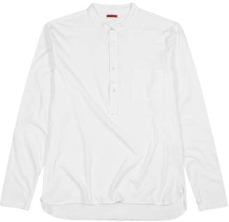 Barena Henley White Cotton Polo Shirt