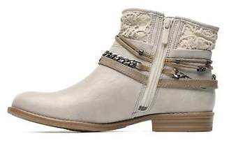 Mustang Women's Amuvi Rounded toe Ankle Boots in Beige