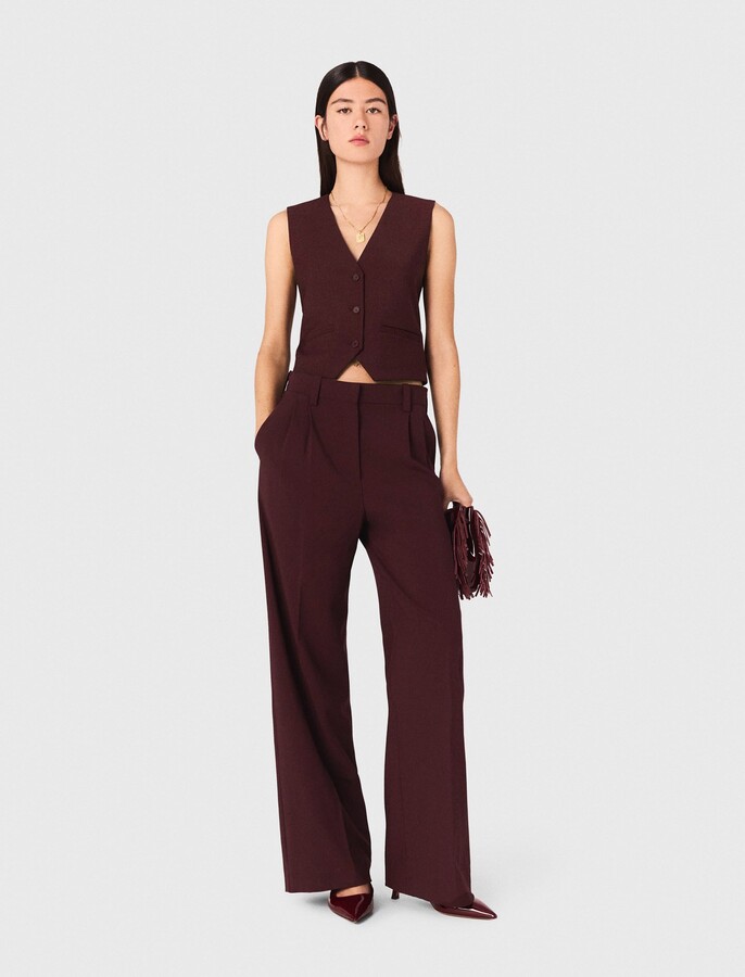 Maje Tailored high-waisted suit trousers