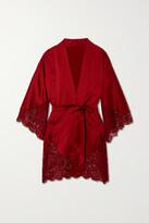 Thumbnail for your product : Coco de Mer + Killing Eve Moscow Satin And Leavers Lace Robe