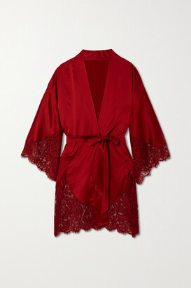 Coco de Mer + Killing Eve Moscow Satin And Leavers Lace Robe