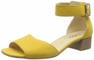 yellow block heels uk