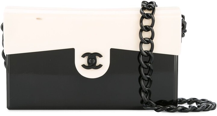 Chanel Pre Owned 2001 Two-Tone Chain Shoulder Bag - ShopStyle