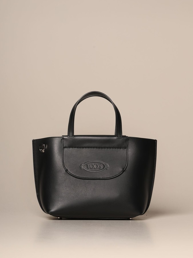 Tod's Mini Shopping Bag In Leather With Shoulder Strap - ShopStyle