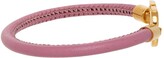 Thumbnail for your product : Valentino Garavani Pink Leather VLogo Bracelet