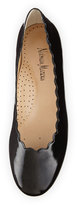 Thumbnail for your product : Neiman Marcus Sina Scalloped Patent Flat, Black