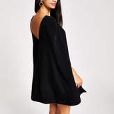Thumbnail for your product : River Island Black cape bodycon mini dress