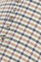 Thumbnail for your product : Sonia Rykiel Studded Checked Woven Flared Pants - Off-white