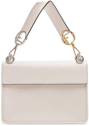 Fendi Logo Flap Bag in Grey | FWRD
