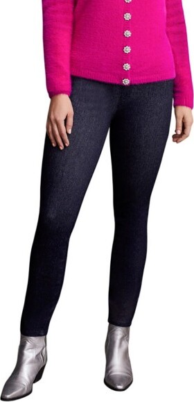 Women's Tribal Audrey Pull-On Glitz Shine Skinny Jeans Starry Night 8 28