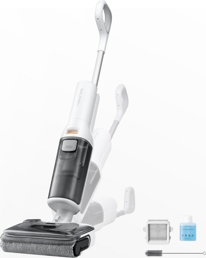Roborock F25 Rt Cordless Wet Dry Vacuum Cleaner, Lightweight Floor Washer with 20,000 Pa Suction Power, Hot Water Self-Cleaning & Drying, Edge Cleanin