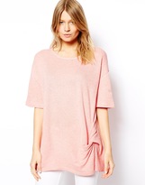 Thumbnail for your product : ASOS Tunic with Short Sleeves and Twist Front Detail