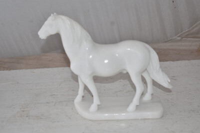 NIFAO Standing Horse Made of White Marble Size: 11" x 5" x 9"H