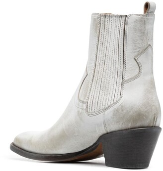 Buttero Distressed-Effect Pointed Boots