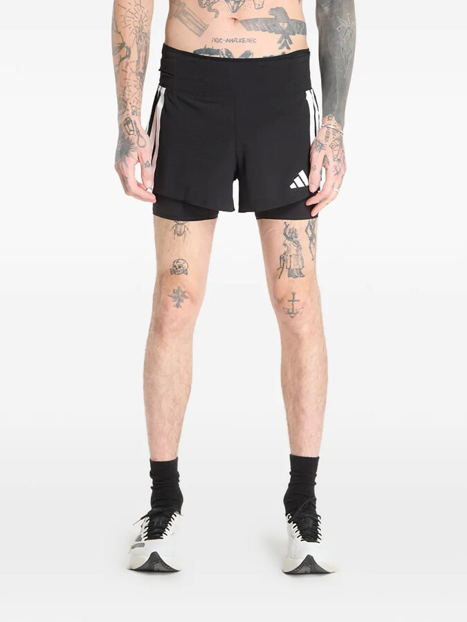 adidas Adizero stripe-detail shorts