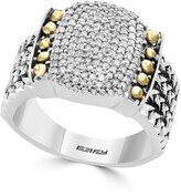 Thumbnail for your product : Effy Sterling Silver & 18K Yellow Gold Pavé Diamond Ring - Size 7 - 0.39 ctw