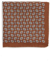 Thumbnail for your product : Eton Floral Wool Pocket Square