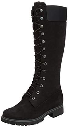 Timberland Women's Premium 14 Inch Waterproof Lace-up Boots, (Black), 41.5 EU