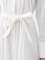 Thumbnail for your product : Frame Pleated Cotton-poplin Maxi Shirt Dress
