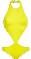 Thumbnail for your product : Norma Kamali Cutout Neon Halterneck Swimsuit