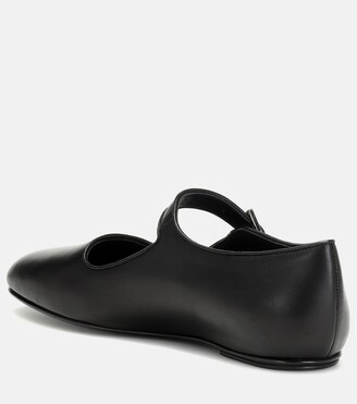 The Row Ava leather ballet flats