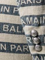 Thumbnail for your product : Balmain logo stripe mini dress