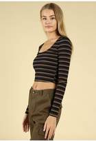 Thumbnail for your product : Honey Punch Stripe Crop Top