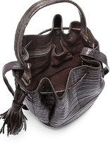 Thumbnail for your product : Nancy Gonzalez Crocodile Tassel Bucket Bag