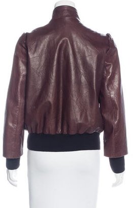 Fendi Leather Zip Jacket