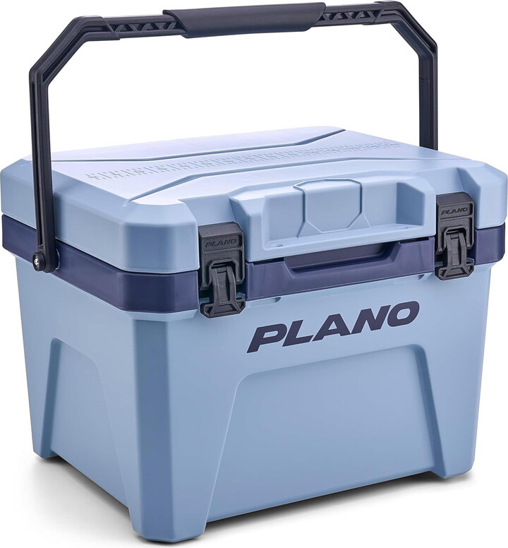 Plano Frost 21 Quart Heavy Duty Cooler w/ Built In Bottle Opener and Dry Basket, Pacific Blue