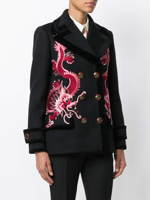 Gucci Dragon embroidered coat
