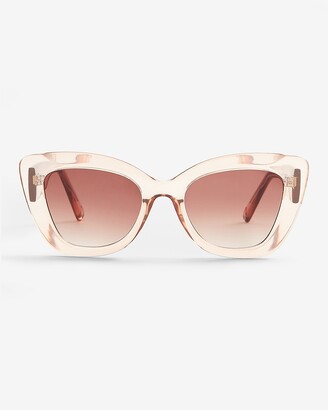 Express Clear Frame Cat Eye Sunglasses