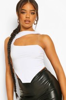 Thumbnail for your product : boohoo Double Slinky Corset Hem Strap Crop Top
