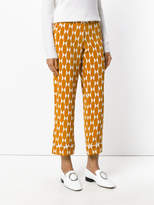 Thumbnail for your product : Tory Burch printed cropped trousers