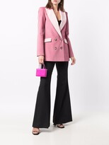 Thumbnail for your product : Hebe Studio Contrasting-Panel Double-Breasted Blazer