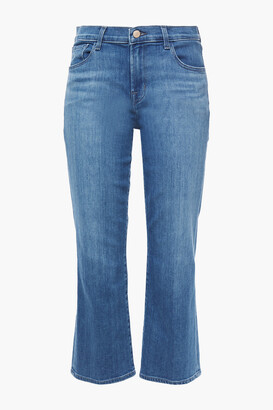 J Brand Selena Cropped Faded Mid-rise Kick-flare Jeans