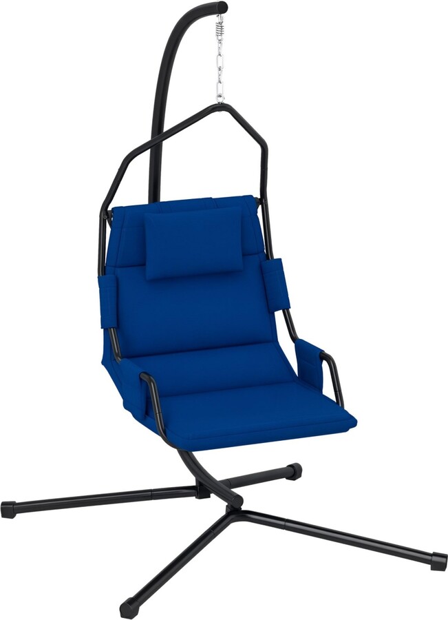 Outsunny Hanging Hammock Swing Chair with Pa Coating Cushion Dark