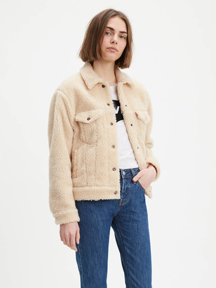 womens levi jacket with sherpa lining