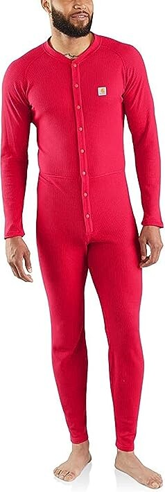 Carhartt Mens Base Force Classic Thermal Base Layer Union Suit (Red) Men's  Overalls One Piece - ShopStyle Pajamas