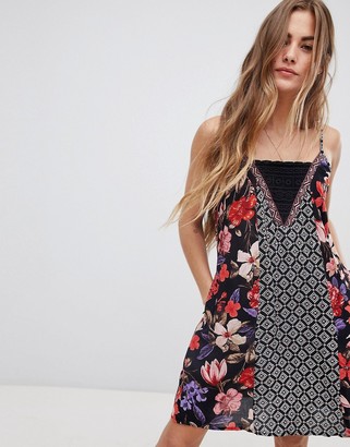 Band of Gypsies Mix And Match Floral Print Swing Cami Dress