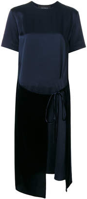 Cédric Charlier Cédric Charlier T-shirt dress with velvet wrap front