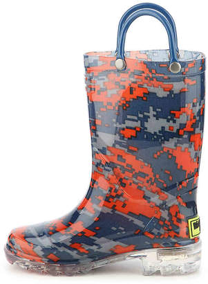 Western Chief Digital Toddler & Youth Light-Up Rain Boot - Boy's