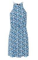 Thumbnail for your product : Select Fashion Fashion Womens Blue Ditsy High Neck Tea Dress - size 16