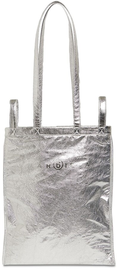 metallic tote