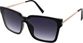 Thumbnail for your product : KENDALL + KYLIE Lux Rectangular Shield Metal Temple Sunglasses