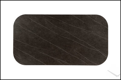 Orren Ellis Kasa Sintered Stone Top & Champagne Finish Dining Table with Durable and Stylish Design for Modern Homes