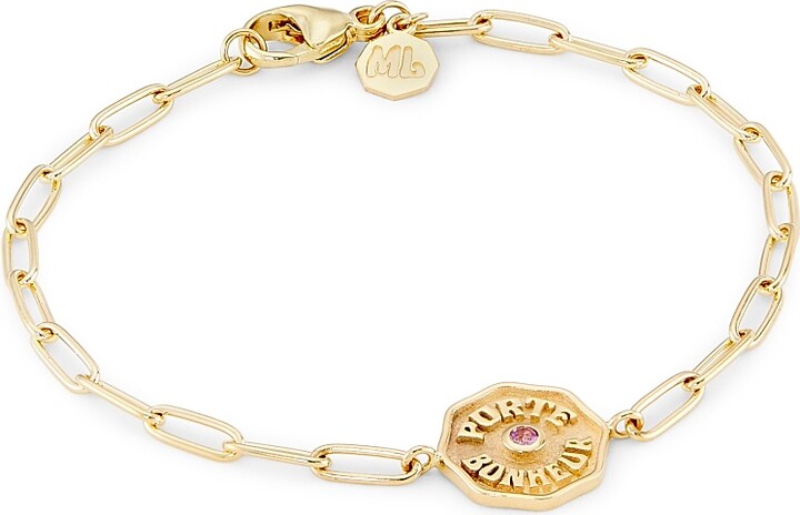 Women's Je Porte Bonheur 14K Yellow Gold & Pink Sapphire Bracelet - Pink Sapphire