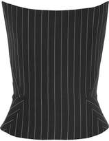 Thumbnail for your product : Gareth Pugh Pinstriped Wool-blend Bustier Top