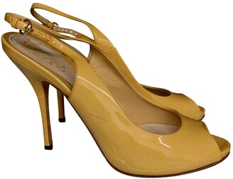 Gucci yellow Patent leather Heels